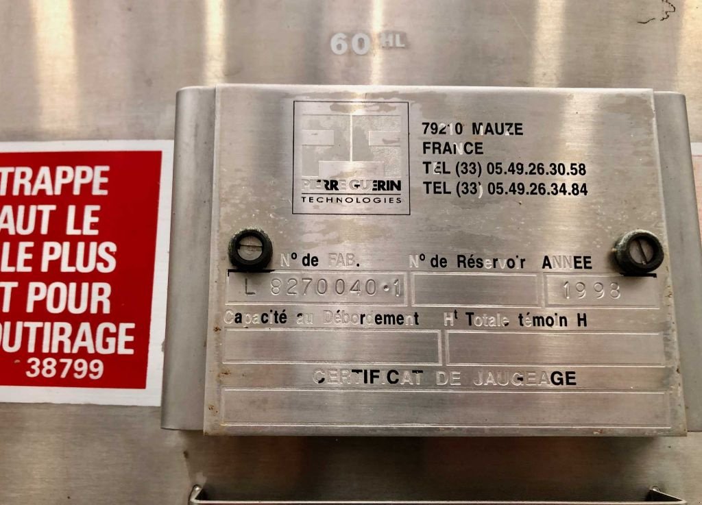 Sonstige Obsttechnik & Weinbautechnik of the type Sonstige | Cuve inox 304L - Fond plat - 60 HL, Gebrauchtmaschine in Monteux (Picture 10)